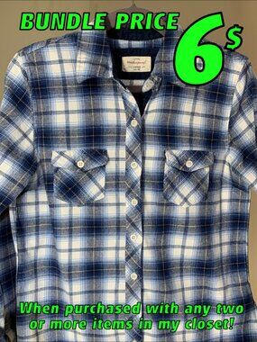 Weatherproof Women's Long Sleeve Flannel Shirt Size Small